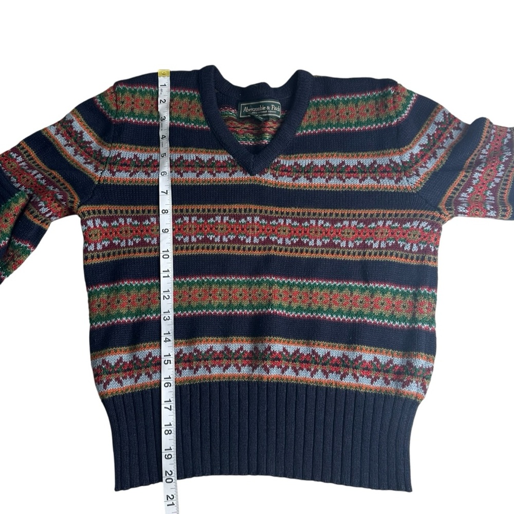 Abercrombie & Fitch Vintage Women’s Colorful Knit Fair Isle Sweater. Size Small - Picture 3 of 7